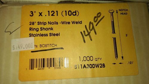 3&#034; stainless steel ring shank wire weld framing nails #s11a300w28