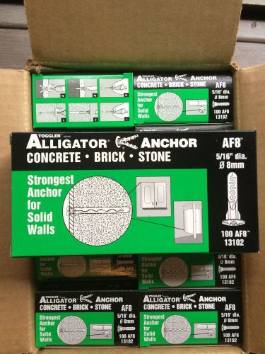 Toggler Alligator Anchor AF8 5/16&#034; 8mm (10) boxes of 100, #13102 - FULL CASE