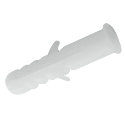 White Plastic 10mm Diameter Expansion Bolt Plug 250 Pcs