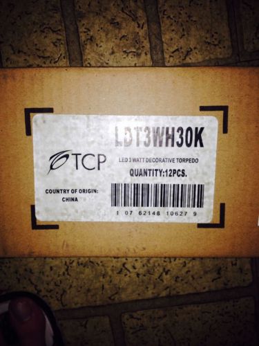 TCP Led Torpedo Lamp LDT3WH30K TCP. Led Bulbs.  Box Of (12) New In Box!