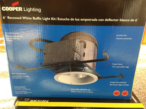 Cooper lighting p301icww one-light 6-inch recessed ceiling light fixture kit for sale