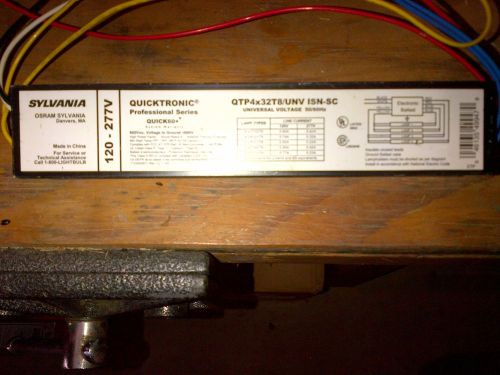Sylvania Electronic Ballast QTP 4x32T8/UNV ISN-SC 4 3 Lamp 120/277V