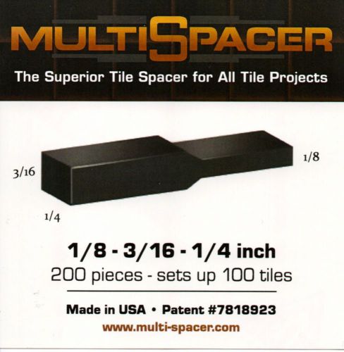 Tile Spacers 200 Pieces 1/8 3/16 and 1/4 MultiSpacer all in one!