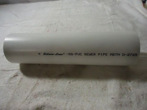 Lot of 10 - 4&#034; Silver-Line -SS- PVC Sewer Pipe ASTM D-2729, New