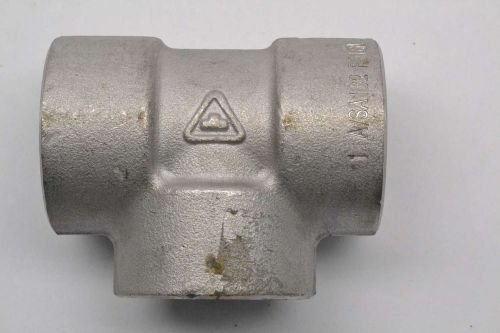 NEW THREE WAY STAINLESS SOCKET WELD 1IN PIPE FITTING B414417