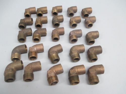 LOT 25 NEW ASSORTED BRONZE 3/4IN ELBOW FITTING D240577