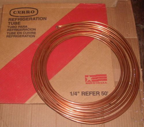 New Cerro Copper Refrigerator Tubing 1/4&#034; 35&#034;