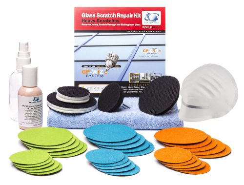 Diy glass scratch repair kit, scratch remover kit gp- wiz system - deluxe for sale