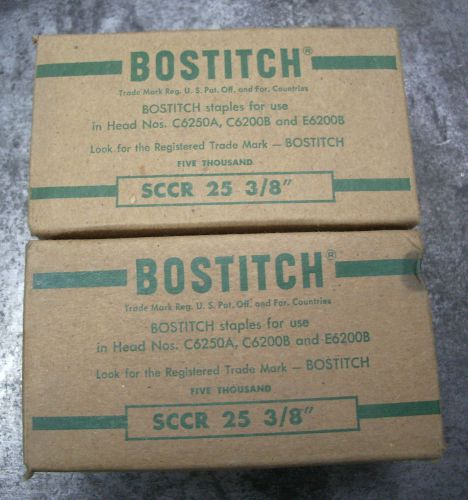 BOSTITCH SCCR25-3/8&#034; STAPLES - 5,000 Per Box - FREE SHIPPING, 2 Boxes - EHFS