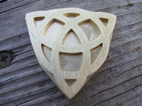 Brass Celtic Trinity Knot Leather Bookbinding Tool Stamp embossing Triquetra