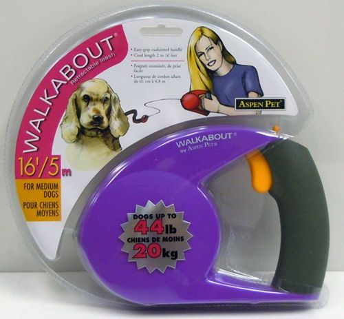 WALKABOUT Retractable Leash for dogs up to 44lb