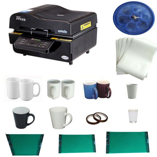 3d sublimation machine mugs sublimation ink transfer business kit for sale