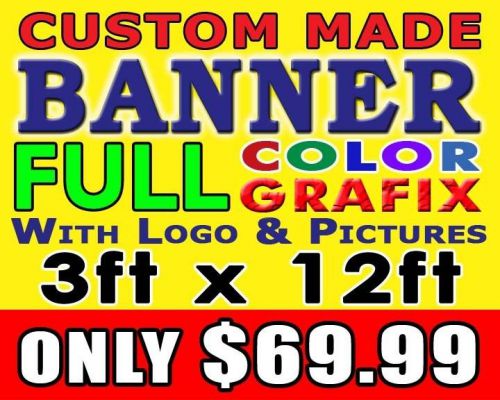 3ft x 12ft Full Color Custom Made Banner