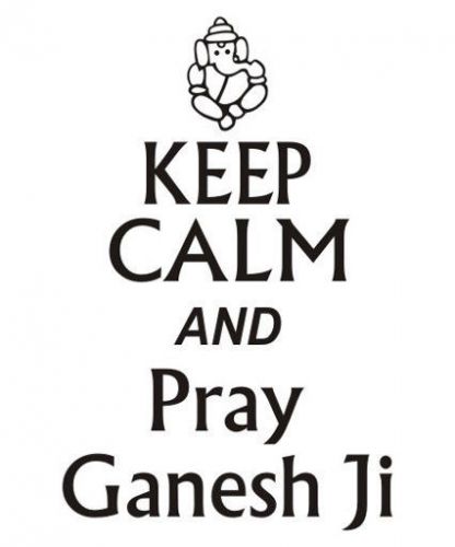 2X Keep Calm and Pray Ganesh Ji-Om Car, Bedroom, Drawing Room Vinyl Sticker-316