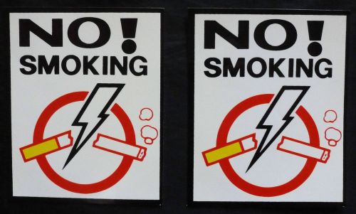 PAIR OF NO SMOKING GUMBACK STICKERS