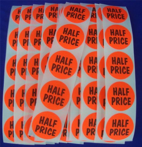 100 Self-Adhesive Half Price Labels 1 3/8&#034; Stickers Retail Store Supplies