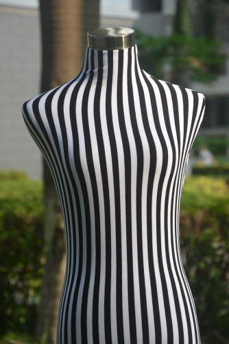 B&amp;w stripe lace top material cover for female mannequin dress form model dummy for sale