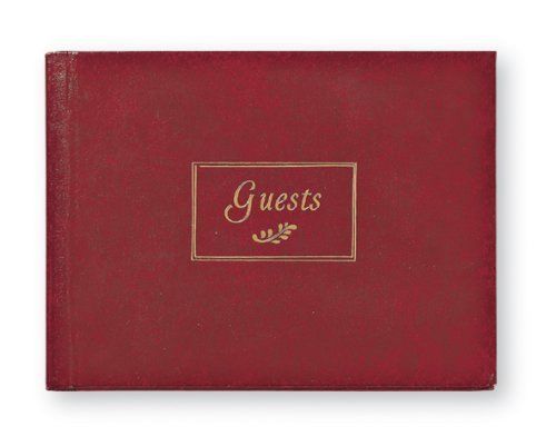 Cr gibson classic hard cover guest book, 7.625-in by 5-3/4-in burgundy g3-2513 for sale