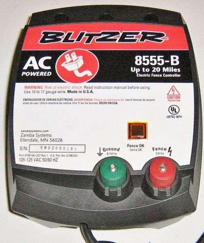 New zareba blitzer 20 mile electric fence controller model 8555-b ac powered for sale
