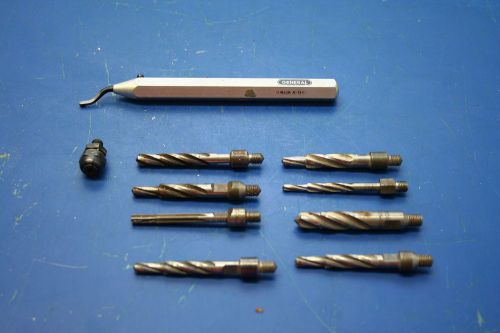 Aircraft sheetmetal 1/4 28 threaded reamers and core drills plus threaded collet