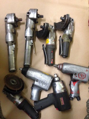 Lot Of 9 Air Wrenches Grinders Ingersoll Rand Chicago Pneumatic 3445 For Parts