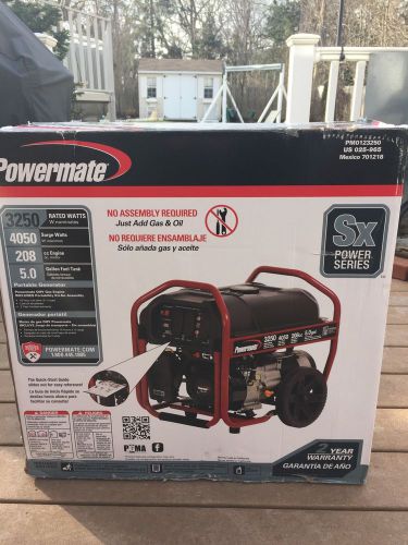 Poweremate generador 3,250-watt gasoline powered manual start model # pm0143250 for sale