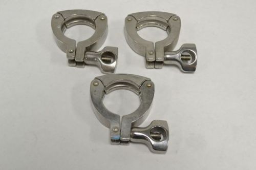 LOT 3 TRI CLOVER 304 STAINLESS HEAVY DUTY 1-3/4IN SANITARY PIPE CLAMP B244251