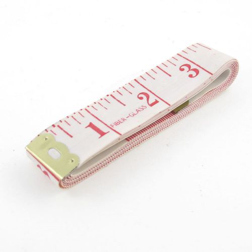 60&#034; read range fiberglass sewing cloth ruler tape measure red white for sale