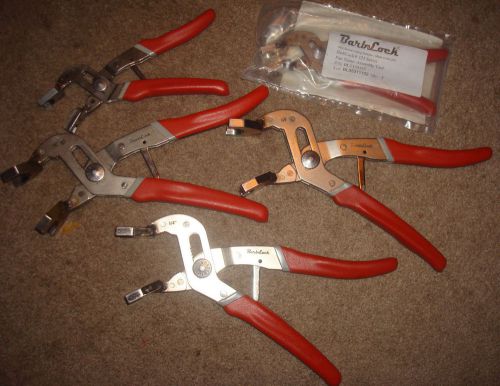 LOT OF 5 BARB-LOCK BARBLOCK BARB LOCK ASSEMBLY TOOLS  DIFFERENT SIZES MADE USA
