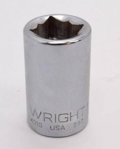 WRIGHT 4316 1/2&#034; Drive - 1/2&#034; 8 Point Square Standard Socket
