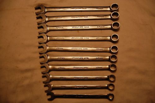 Snap-on 10 Pc. Metric Wrench Set 10mm to 19mm SOEXM
