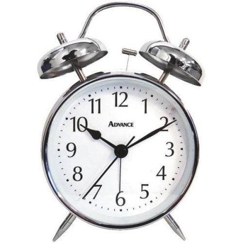 Quartz analog twin bell battery operated alarm clock-qa metal twin bell alarm for sale