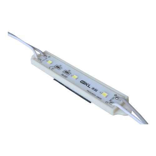 100 pcs  smd 2835 waterproof led module (3 leds, white light, l80 x w15 x h5mm) for sale