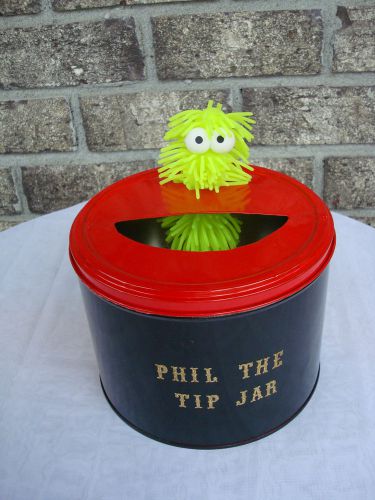 Tip Jar, Phil the Tip Jar. Eye-catching tip jars get more tips!
