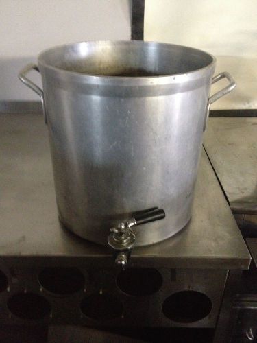 Commercial  Aluminum Stock Pot With Faucet 40 Qt