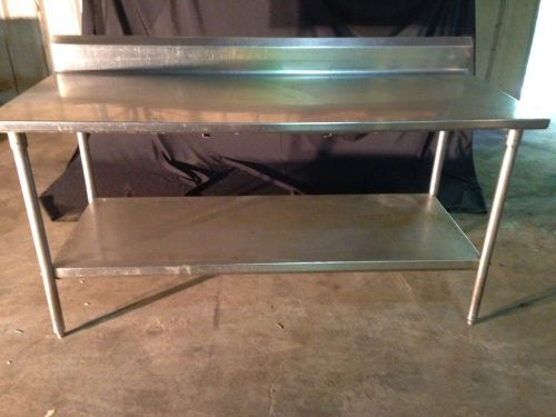 Stainless Steel Prep Table with Backsplash
