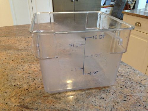 Cambro Camsquare Food Container, With Handles, 12 Quart, NO LID
