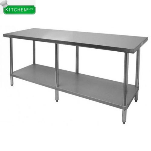 Flat Top Work Table All Stainless Steel 30&#034;x96&#034;