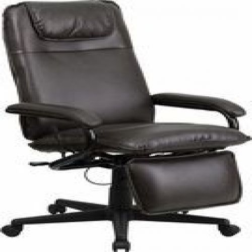 Flash furniture bt-70172-bn-gg high back brown leather executive reclining offic for sale