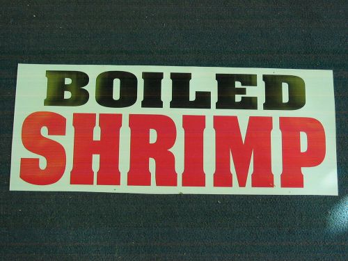 BOILED SHRIMP BANNER Sign NEW for Shop Delivery Restaurant Stand or Cart FRESH