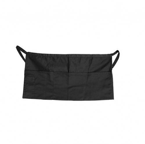 Unisex 4 pocket black waist apron for restaurant, commerical, or residential for sale