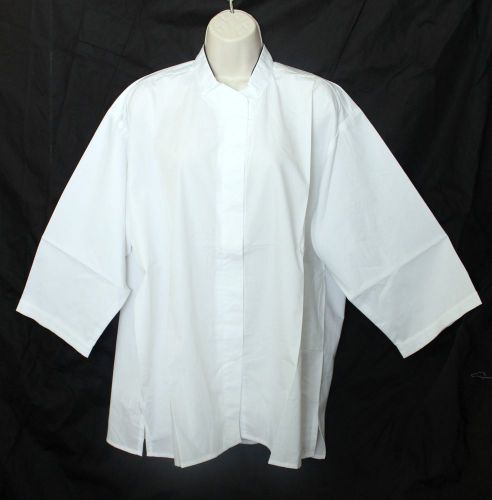 New Chef Uniform Coat Shirt Women&#039;s Restaurant Career Cook White 2XL 3/4 Sleeve