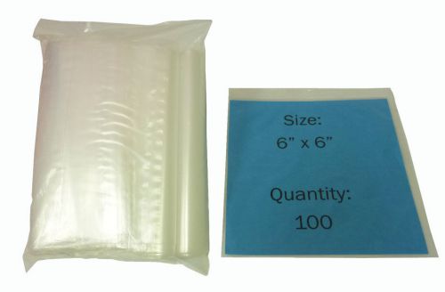 ZIPLOCK STYLE 6X6 BAGGIES 100 pcs Plastic Storage Lunch Snacks Bags Sm Med Quart