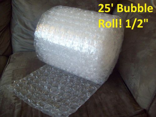 25 Foot Bubble Wrap/Roll 1/2&#034; Bubbles. Large! 12&#034; Wide! Perforated Every Foot!!