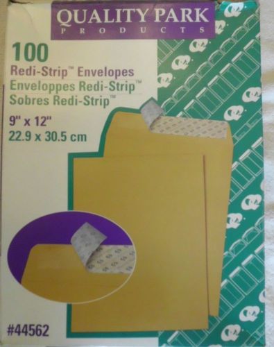 Quality Park Products Redi-Strip Catalog Envelope 9 x 12 Brown 100/box # 44562