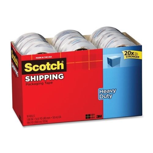 3850 heavy-duty packaging tape cabinet pack, 1.88&#034; x 54.6yds, 18/pack for sale