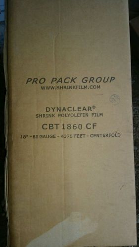 Dyna clear shrink polyolefin film - 18&#034;, 60 gauge, 4375 feet - shrink wrap/ meat for sale