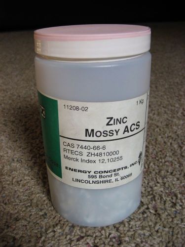 Zinc Mossy ACS, 1Kg / 2 lb 6 oz Sealed container