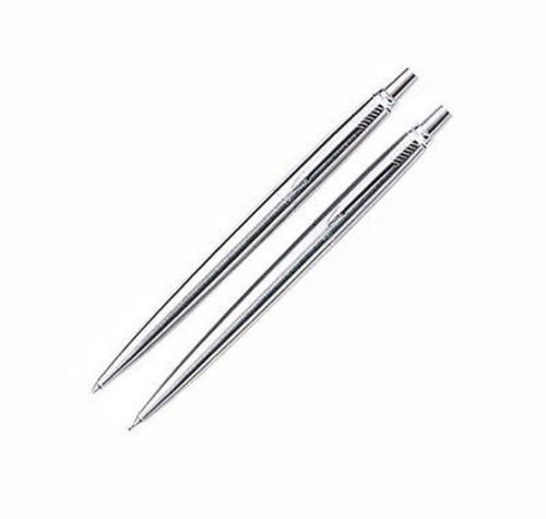 Parker jotter ball point pen &amp; pencil stainless steel set (black ink/0.5mm lead) for sale