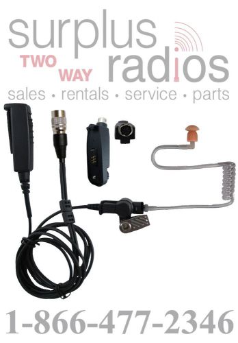 Quick release 2 wire headset w/ptt mic motorola xpr6550 xpr6500 xpr6350 xpr6580 for sale